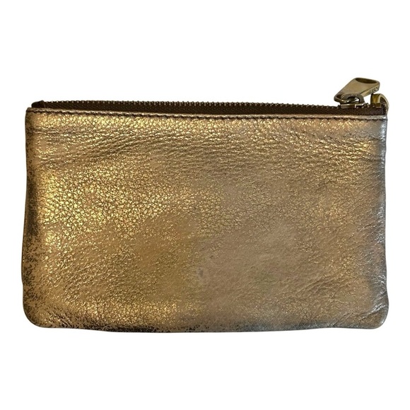 Fossil Cow Hide Leather Explorer Clutch Wallet in Gold Tone Metallic and Brown - Picture 2 of 6